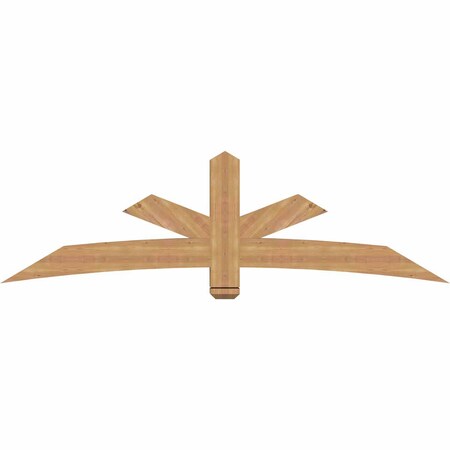 Ekena Millwork Alberta Smooth Timber Gable Bracket, Western Red Cedar, 84"W x 24"H x 5 1/2"D x 5 1/2"F, 7/12 Pitch GBW084X24X0606ALB00SWR